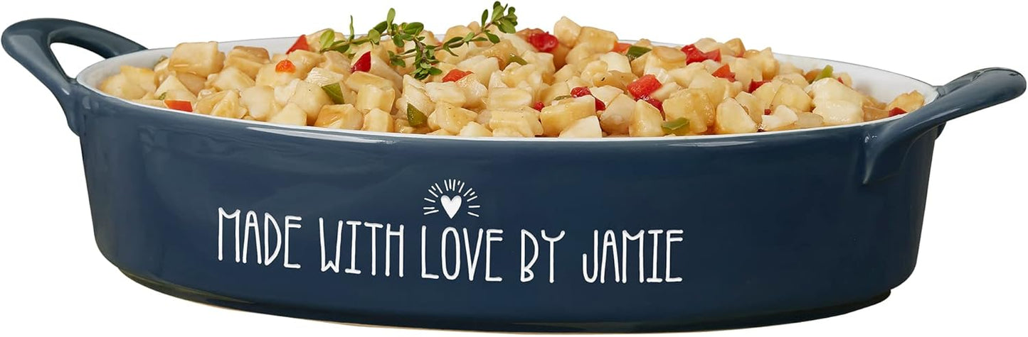 Personalization Universe Made With Love Oval Baking Dish - 3 Quart