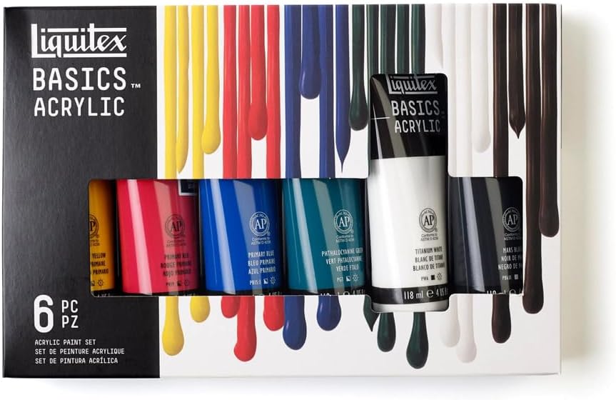 Liquitex BASICS Acrylic Paint Set for Creative Artists and Crafters