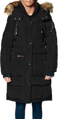 CANADA WEATHER GEAR Puffer Coat for Women - Long Faux Fur Insulated