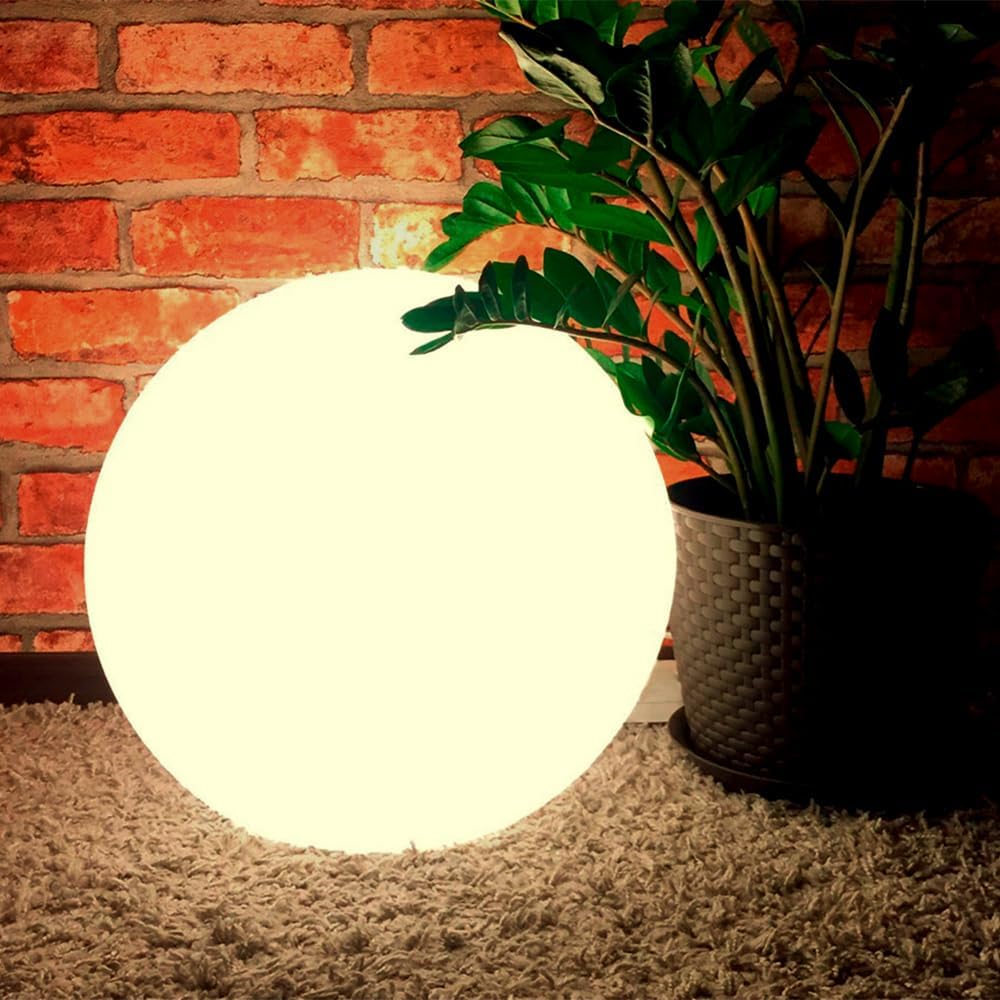 Rechargeable Globe Floor Lamp with Remote and RGB Colors