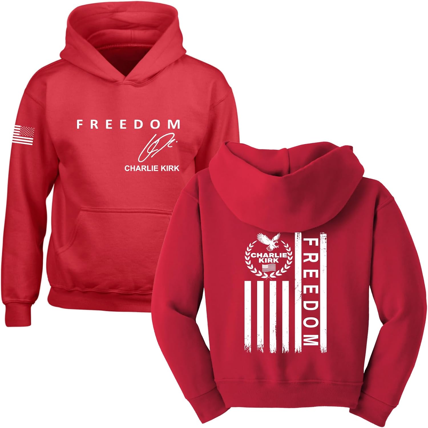 Freedom God Family Patriotism Shirt for Men in Red White Blue
