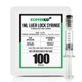 Luer Lock Syringe 1ml (100-Pack) - Borosilicate Glass, Leak-Free