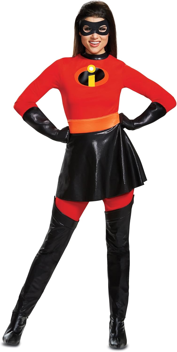 Mrs. Incredible Skirted Deluxe Adult Costume for Superheroes
