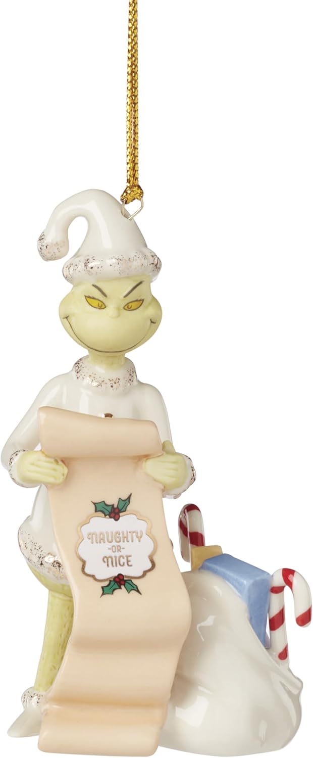 Lenox Ornaments Grinch's List Ornament for Holiday Decor