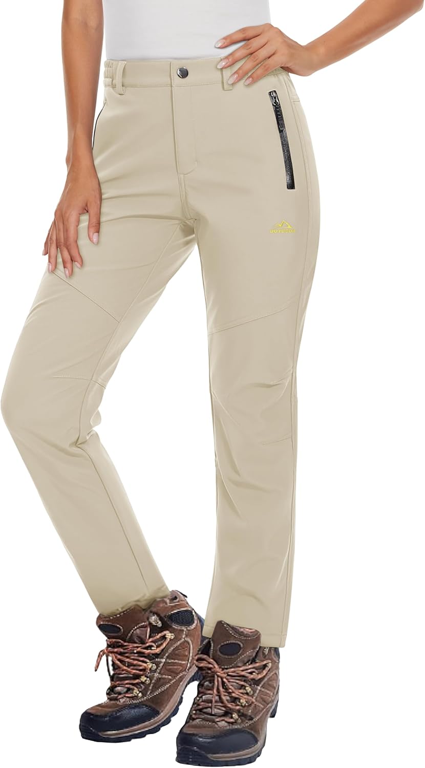 Women's Fleece Lined Waterproof Insulated Snow Ski Pants