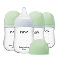 Natural Glass Baby Bottle Wide Neck 5.4oz Pack of 4 - Clear Anti-Colic