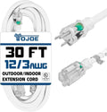YOJOE 30 ft Indoor Outdoor Extension Cord with Lighted End