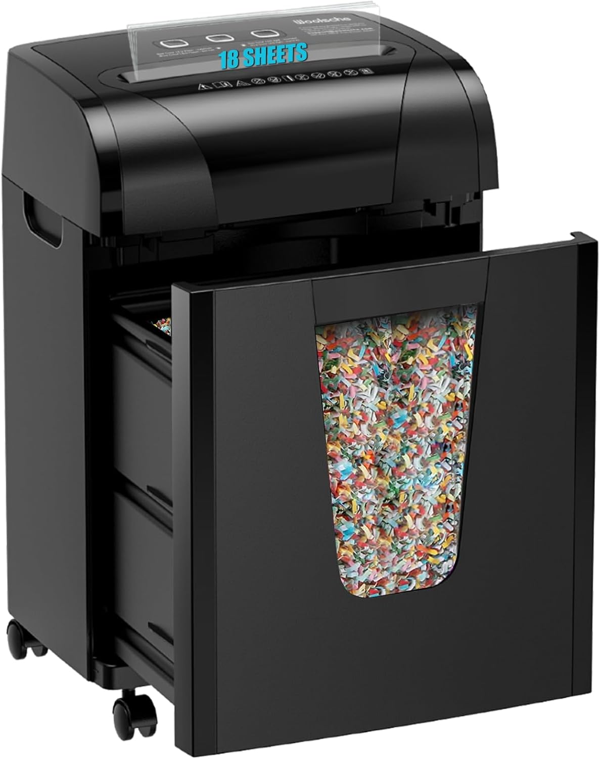 Woolsche Paper Shredder - 18-Sheet Cross Cut for Office Use