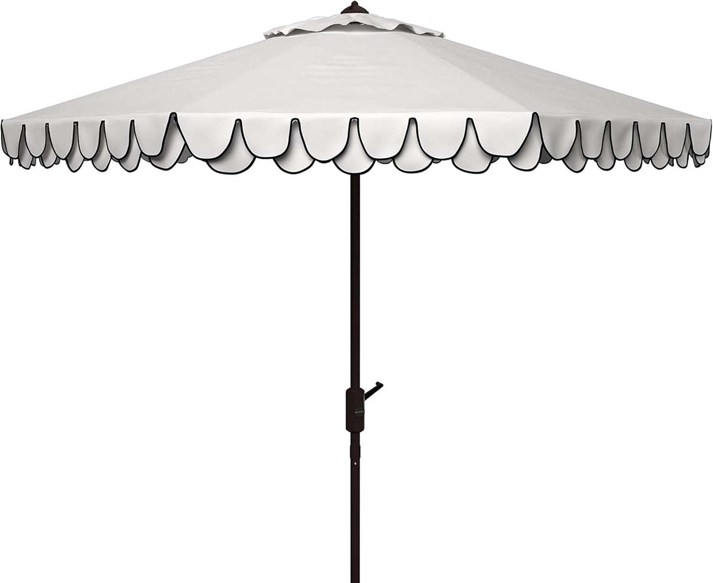 SAFAVIEH 9ft Outdoor Patio Umbrella with Chic Design Details