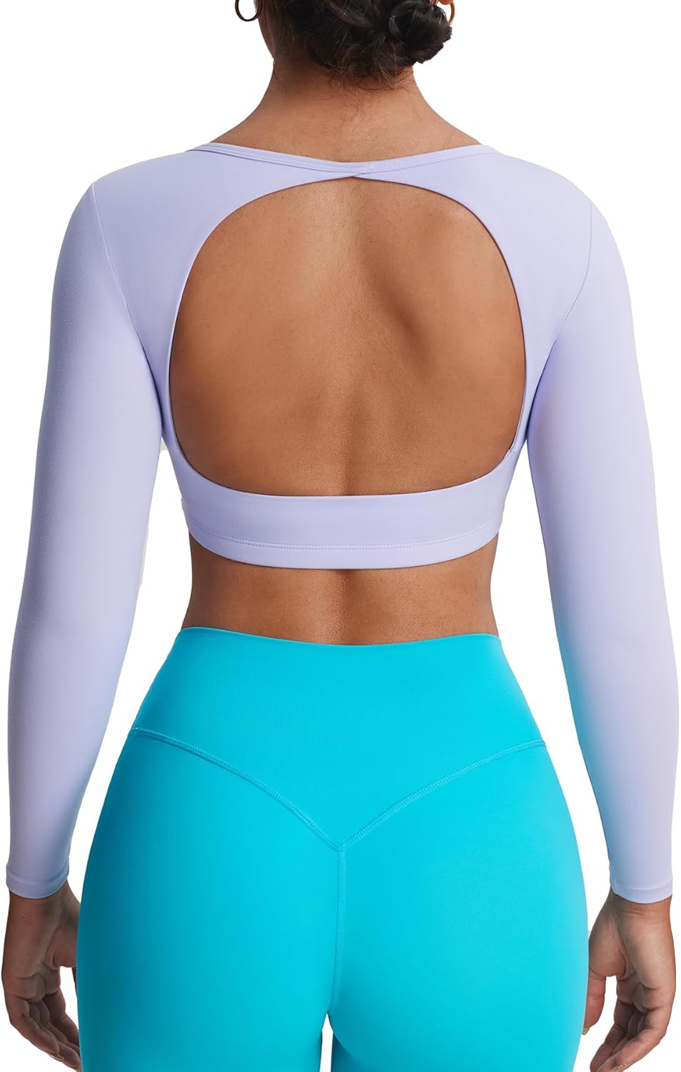 Aoxjox Long Sleeve Crop Tops for Women - Comfortable Workout Tee