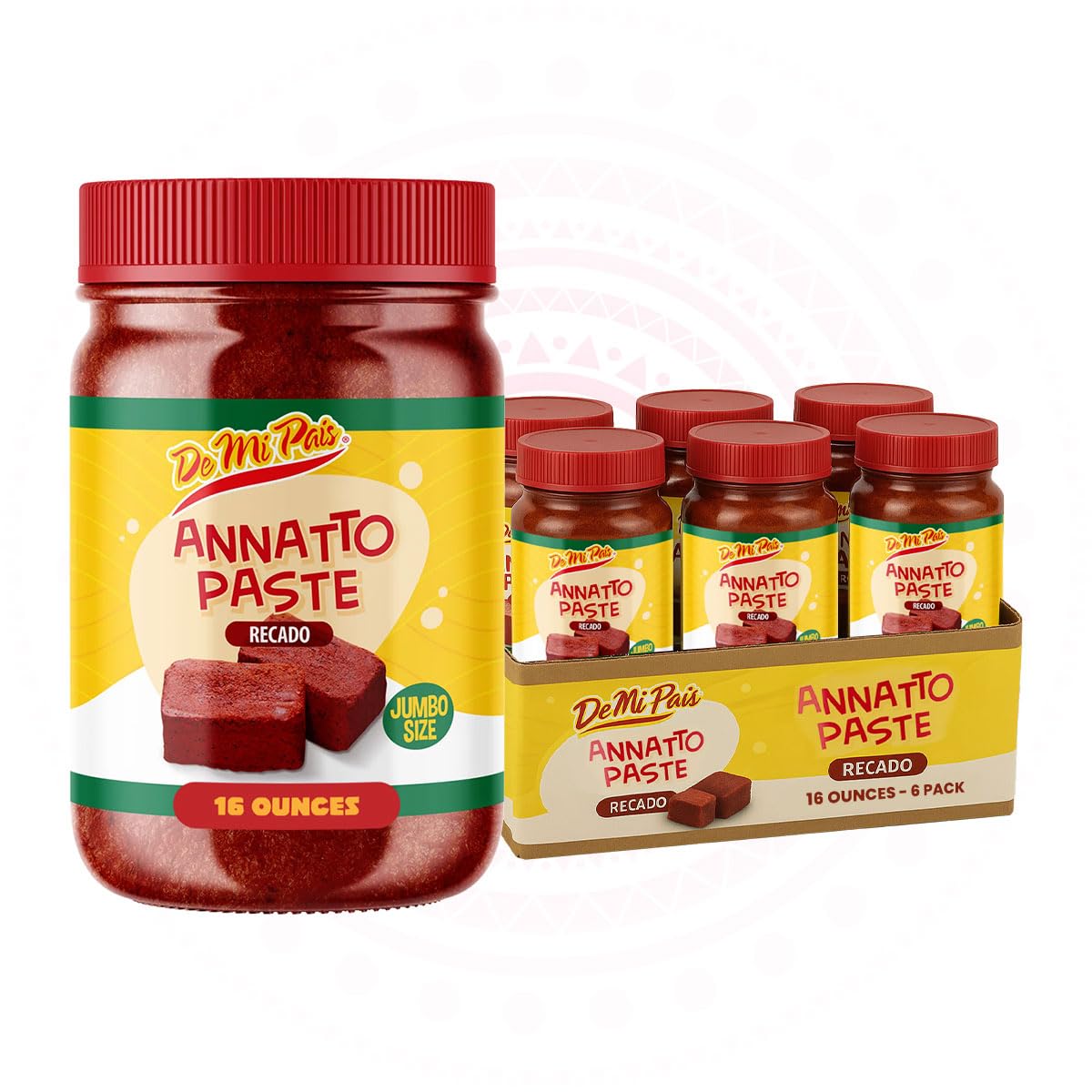 De Mi Pais Jumbo Annato Paste for Authentic Achiote Flavor