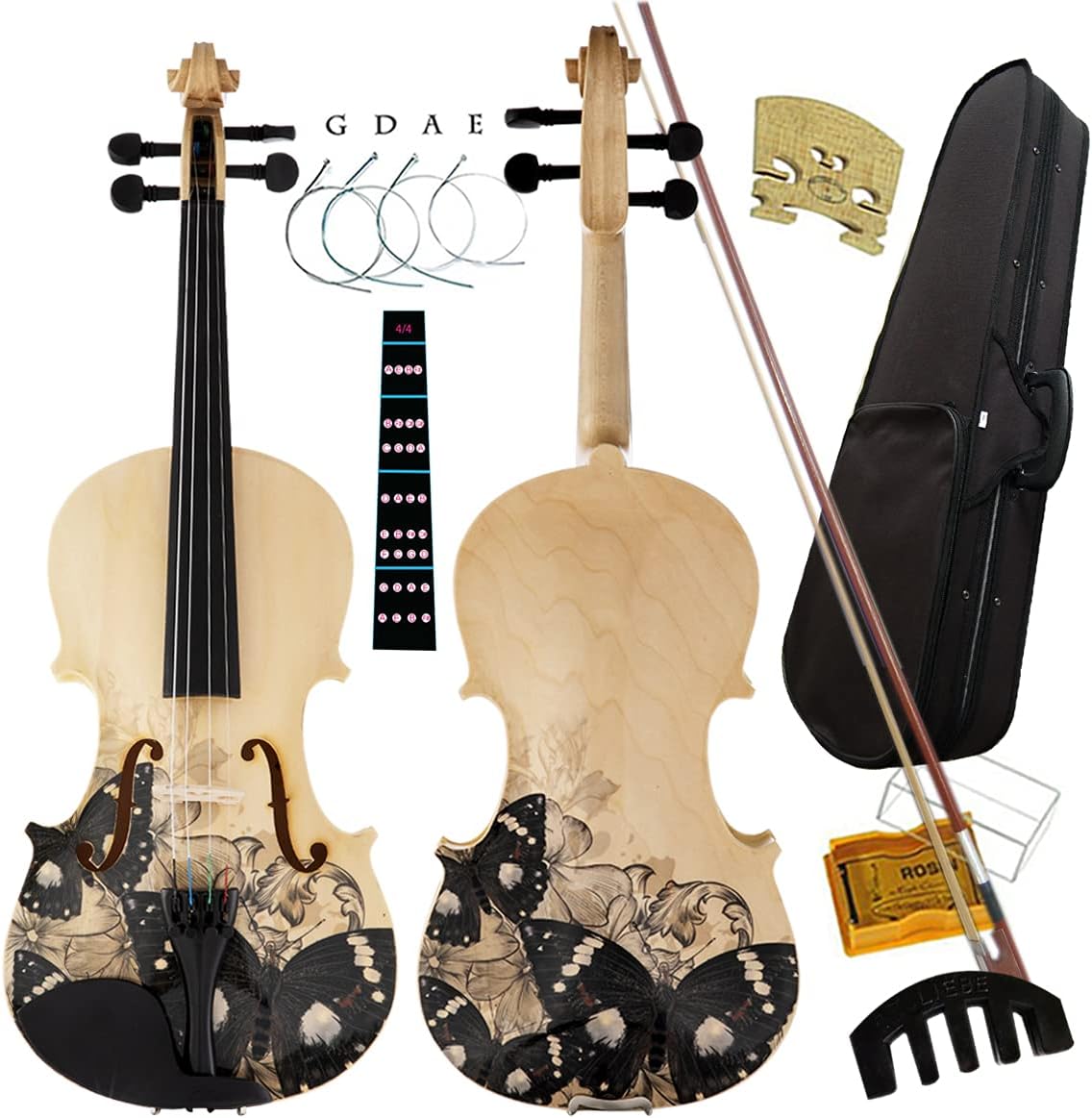 Distinctive Artistic Violin Set for Beginners with Hard Case