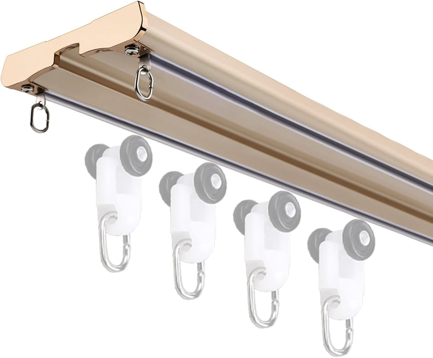 Double Track Curtain Kit - Easy Install, Aluminum Rails