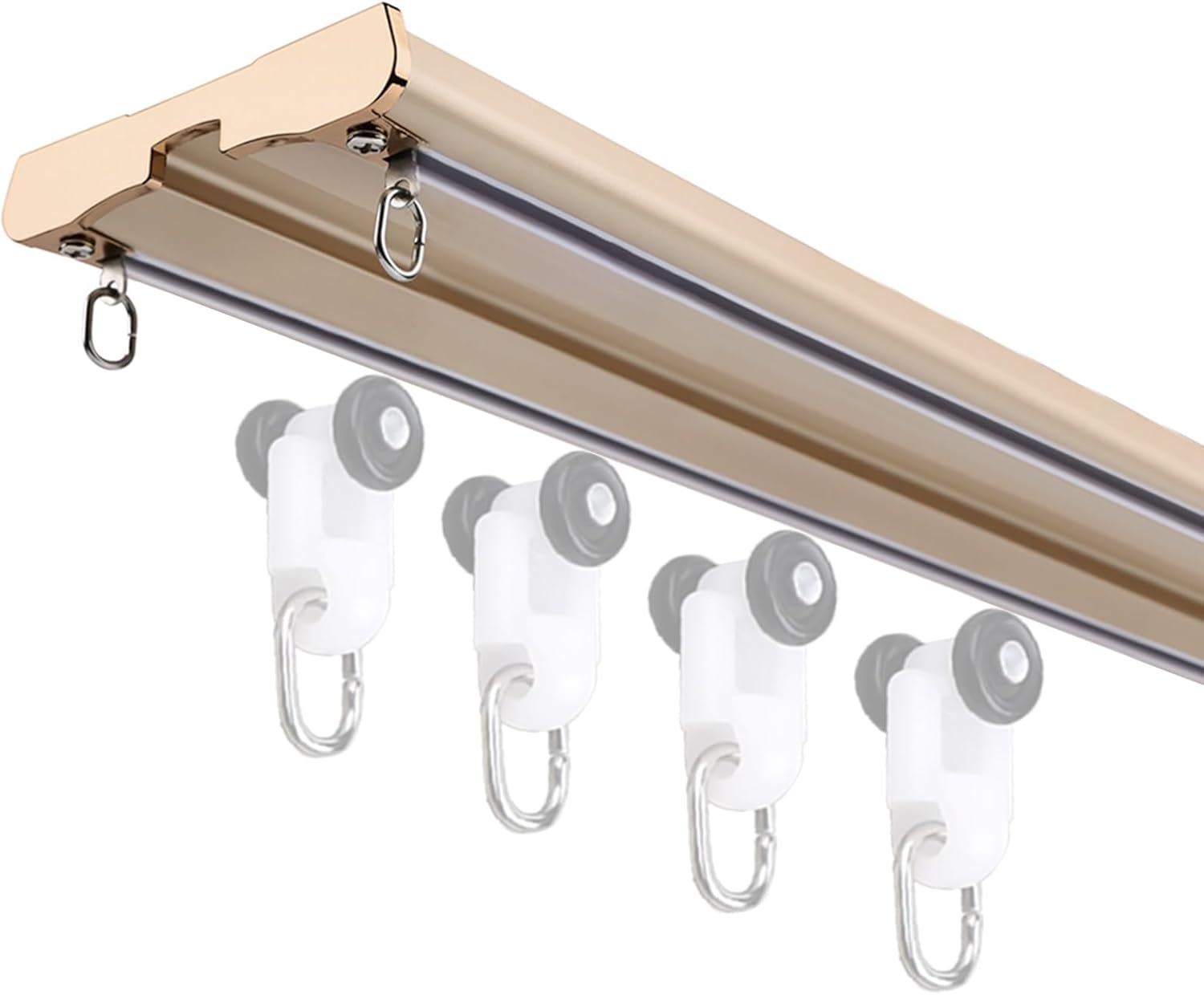 Double Track Curtain Kit - Easy Install, Aluminum Rails