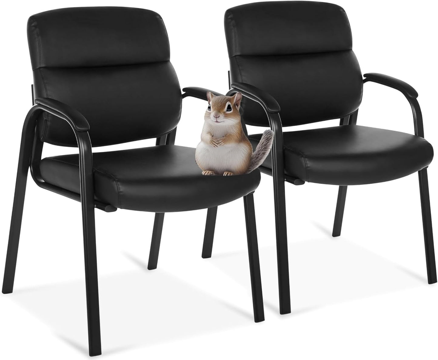Oline Leather Guest Chair Set for Comfort and Style in Office