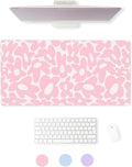 Pink Floral Desk Mat (15.8 x 31.5) by Pecfamly