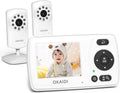 Video Baby Monitor with 2 Cameras - Portable 2.4in Screen, Long Range