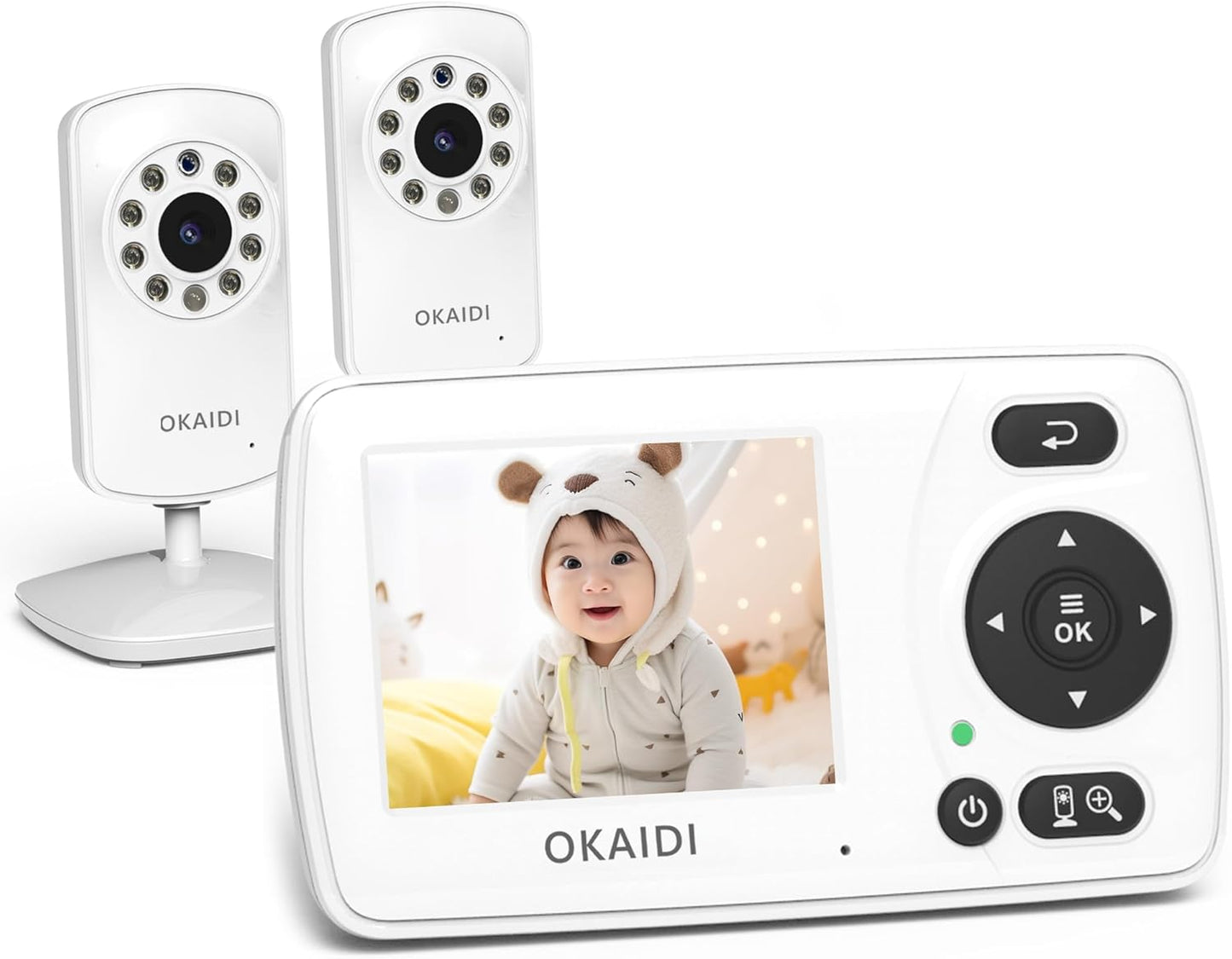 Video Baby Monitor with 2 Cameras and Long Range Features