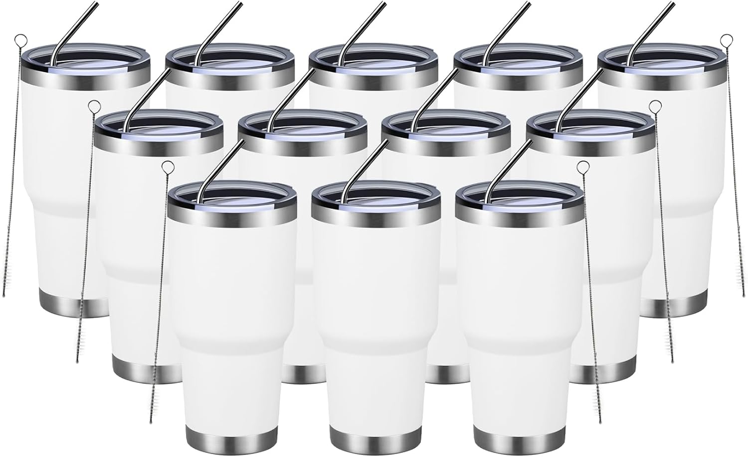 MEWAY 30oz Insulated Tumbler for Hot and Cold Drinks, 12 Pack
