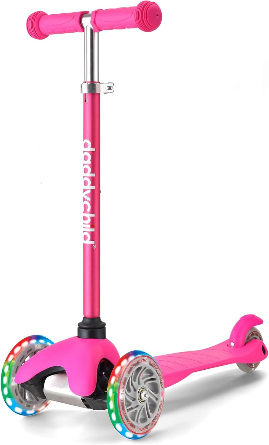 DADDYCHILD 3-Wheel Kick Scooter | Light Up Wheels | Ages 3-6