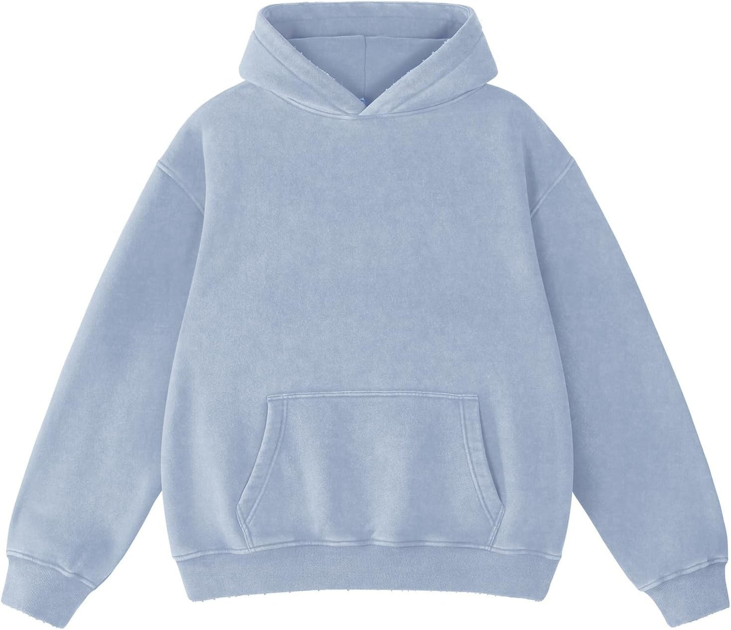 Womens Oversized Acid Wash Hoodie Vintage Sweatshirt Trendy
