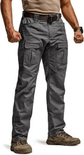 CQR Men's Flex Ripstop Tactical Pants for EDC - Stretch, Water