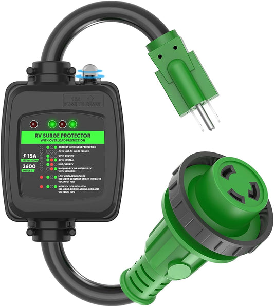 RVGUARD Surge Protector 30 Amp Adapter Cord for RVs