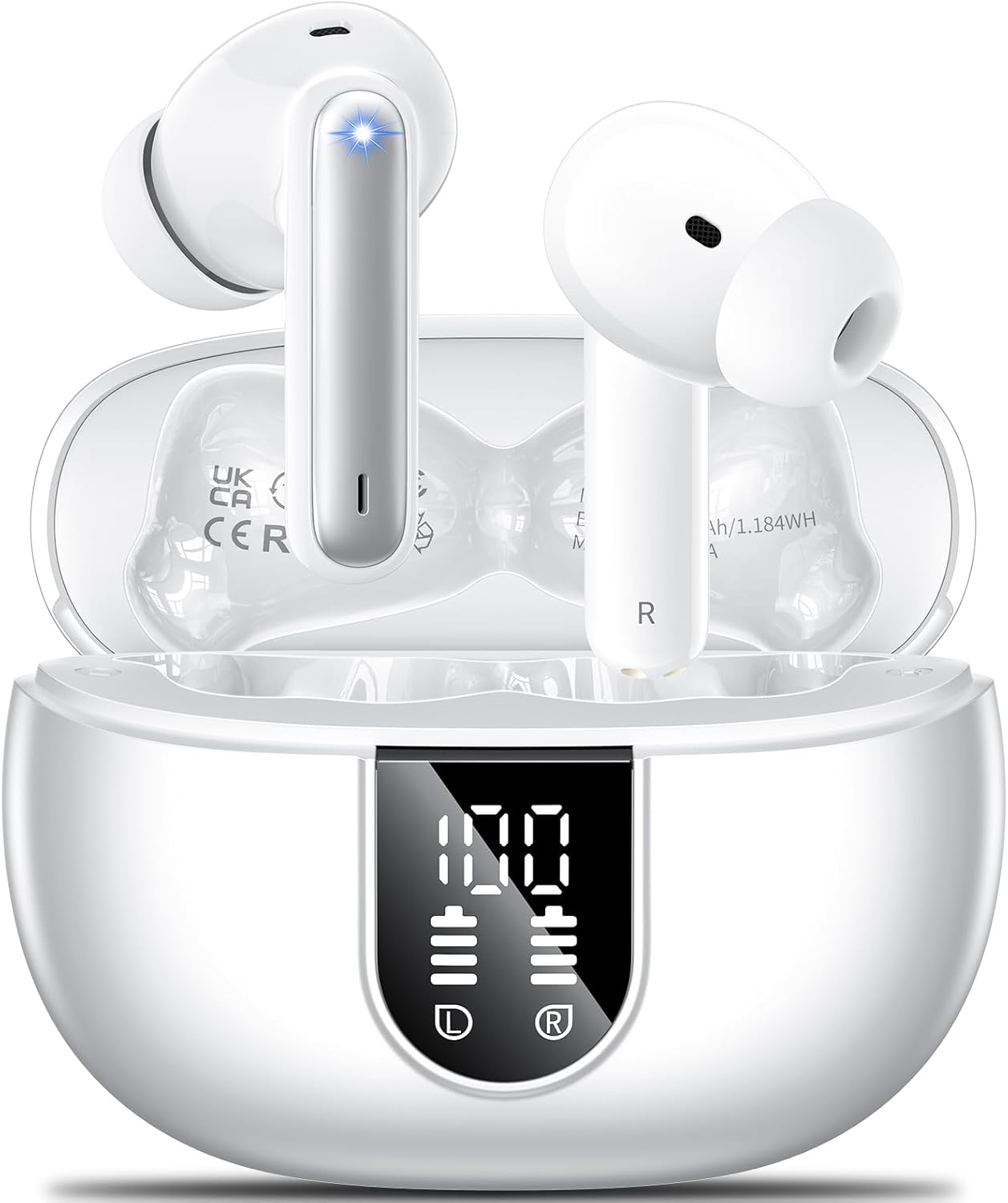 Aoslen Wireless Earbuds: HiFi Stereo Sound, 42Hrs Playtime, 4 Mic Noise Canceling