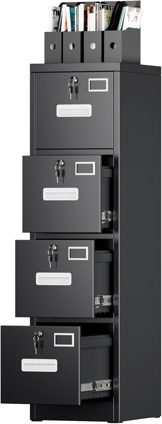 SUXXAN 4 Drawer File Cabinet for Secure Home Office Storage