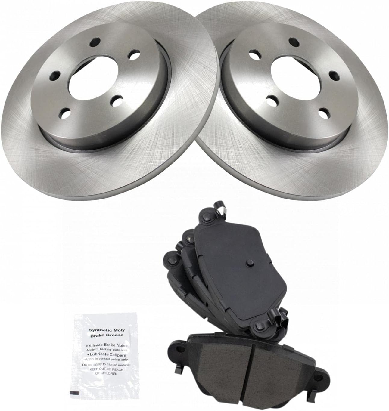 TRQ Rear Brake Pad & Rotor Kit for 2002-2004 Jaguar X-Type