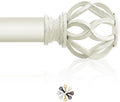 White Curtain Rods for Windows 48 to 84 in Adjustable Heavy Duty