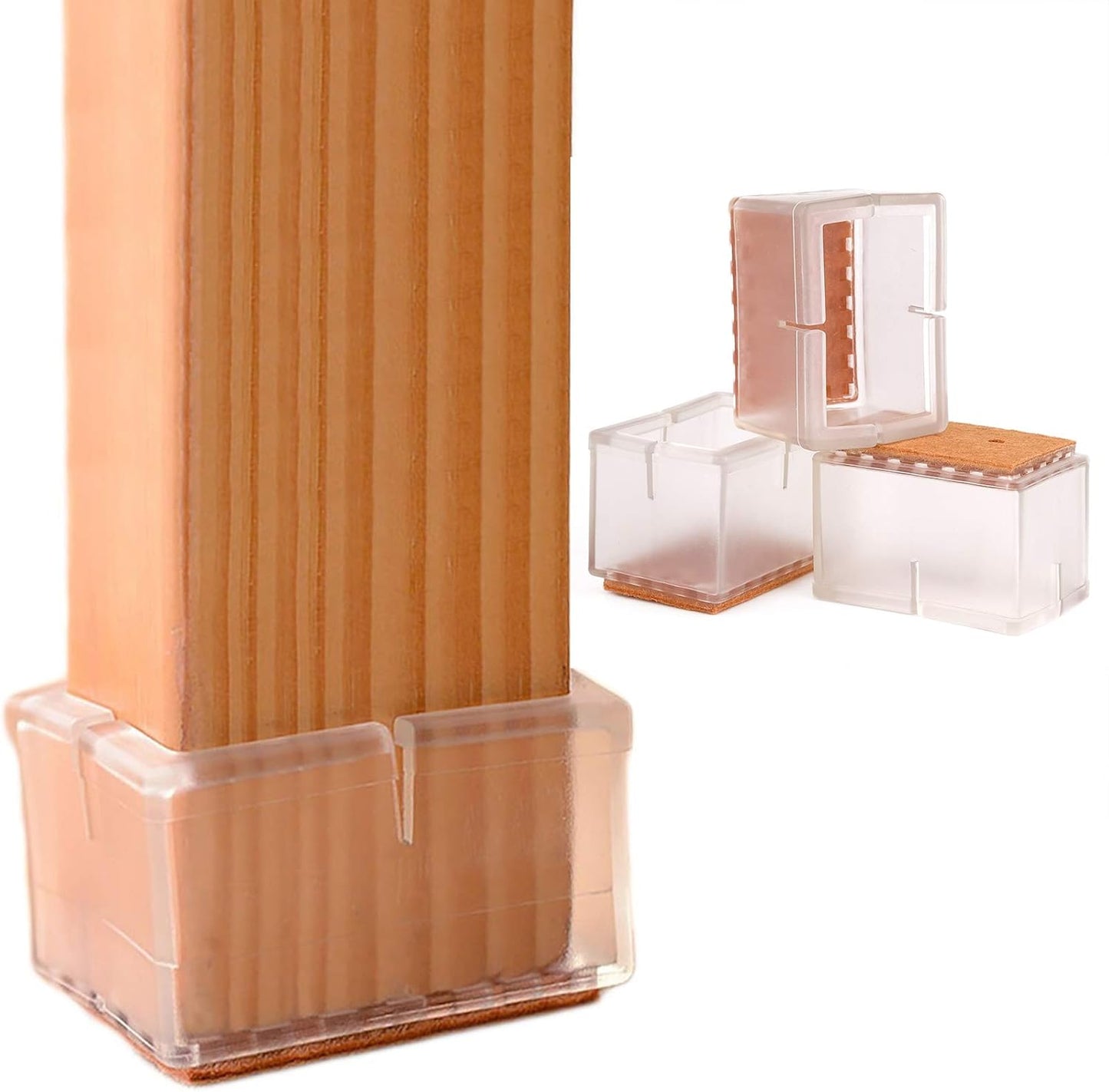 16-Pack Anwenk Chair Leg Protectors - Large Silicone Caps
