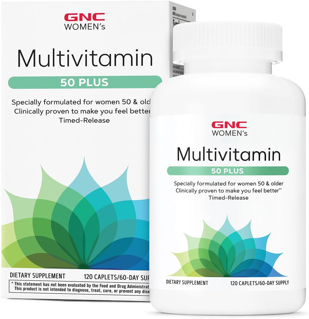 GNC Womens 50 Plus Multivitamin Caplets for Energy and Health