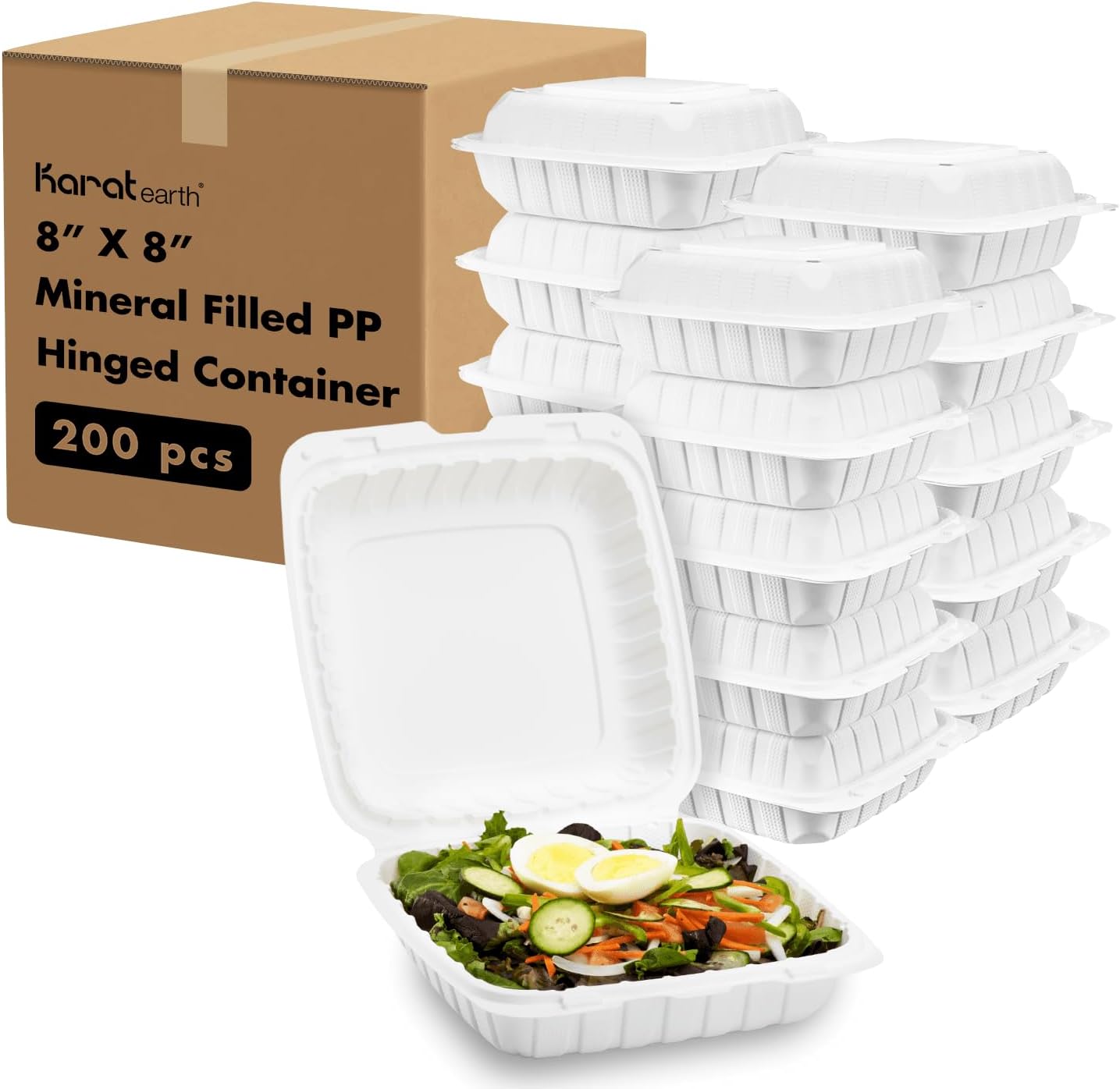 KARAT EARTH Clamshell Take Out Food Containers for All Needs