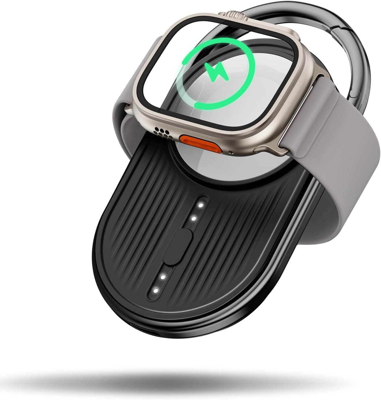 Wireless Magnetic Apple Watch Charger - Travel Power Bank (Black)