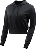 CADMUS Women's Long Sleeve Hoodie Crop Top - Lightweight Comfort