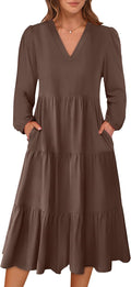 ANRABESS Women's Long Lantern Sleeve Floral Midi Dress Review