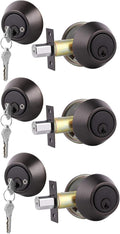 Gobrico 3 Keyed Alike Double Cylinder Deadbolts - Same Key Security