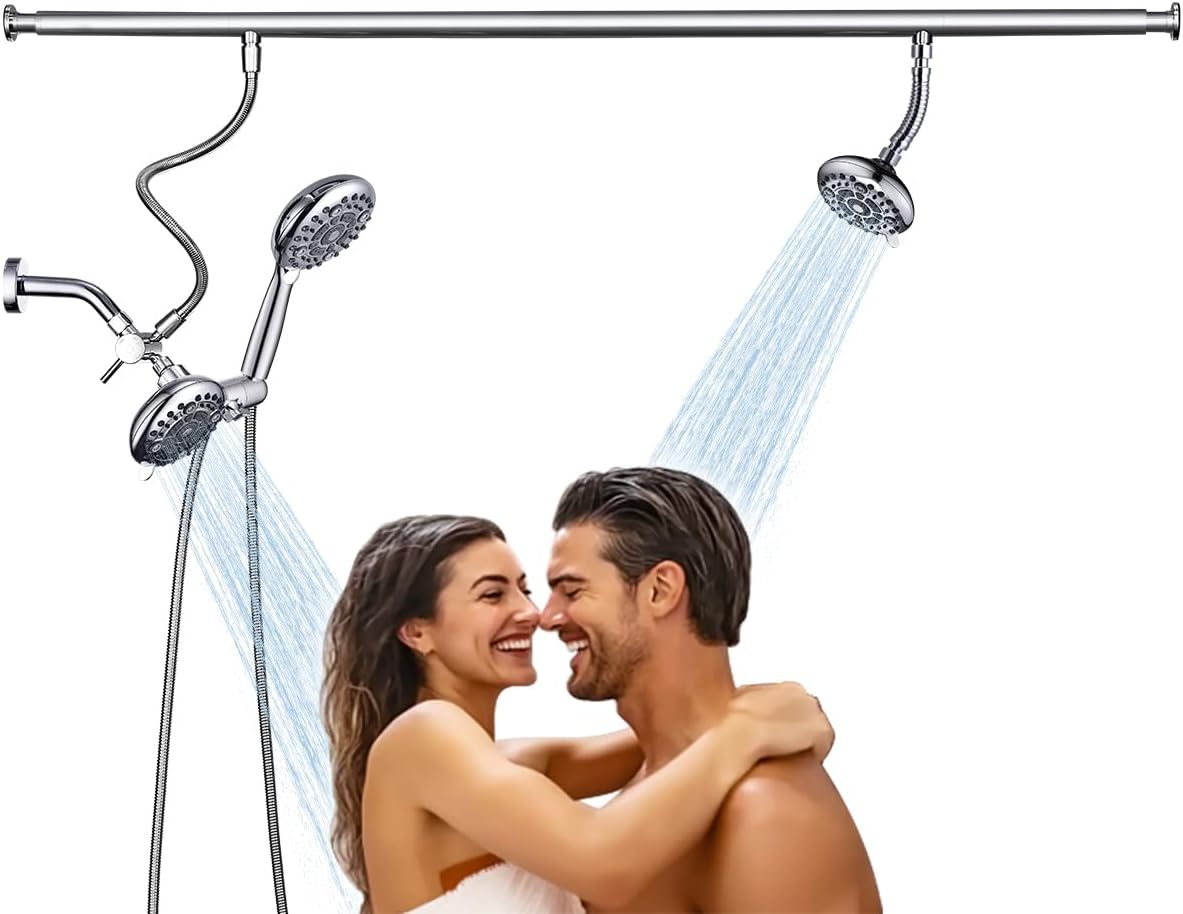 Dual Shower Head for Couples - High Pressure Tandem System