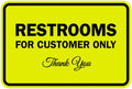 Signs ByLITA Classic Framed Restrooms for Customers Sign - Small 10