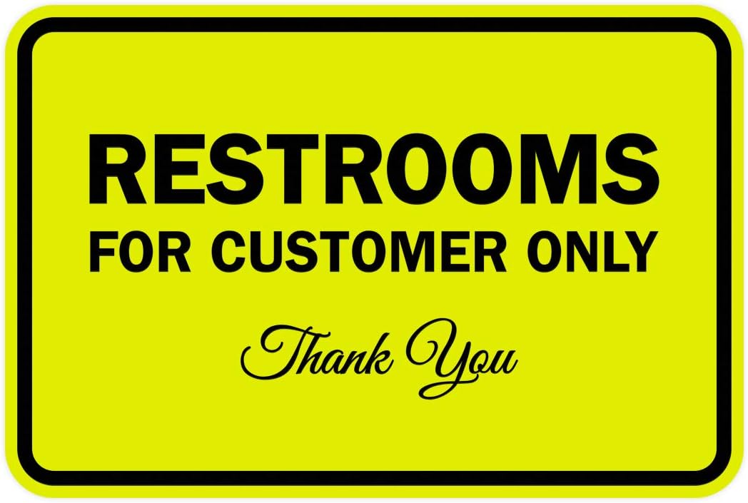 Classic Framed Restrooms for Customers Sign - Small 10 Pack