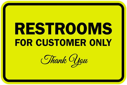 Classic Framed Restrooms for Customers Sign - Small 10 Pack