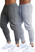 BUXKR Men's Slim Joggers Workout Pants - Deep Pockets & Stretch Fit