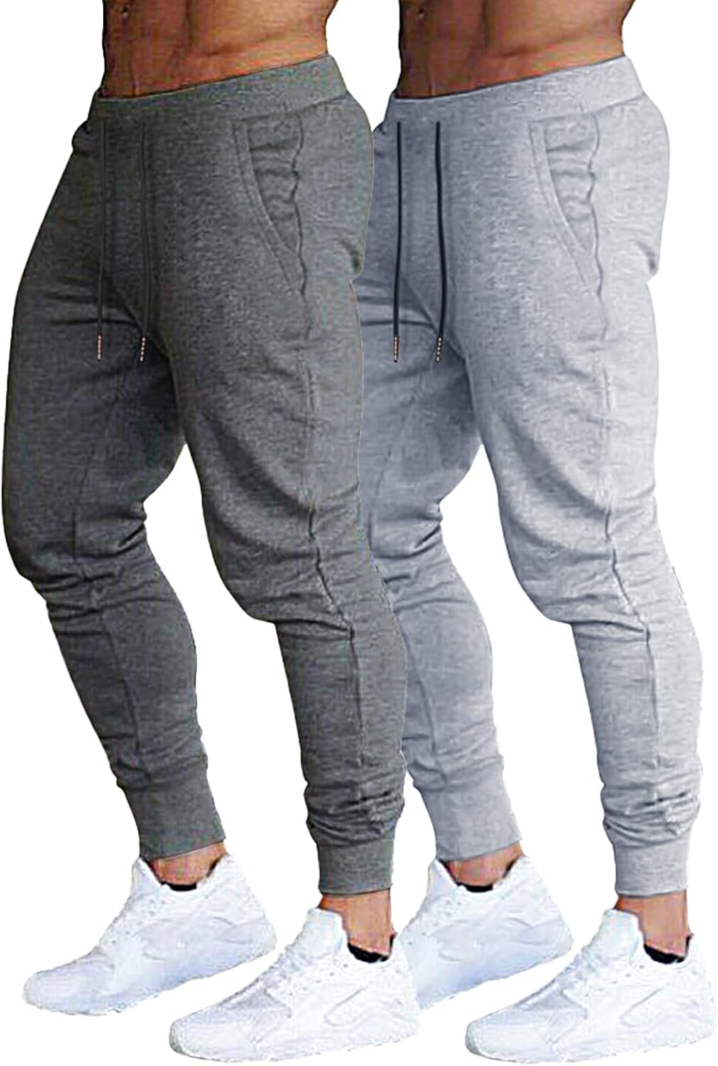 BUXKR Men's Slim Joggers for Gym Running and Bodybuilding
