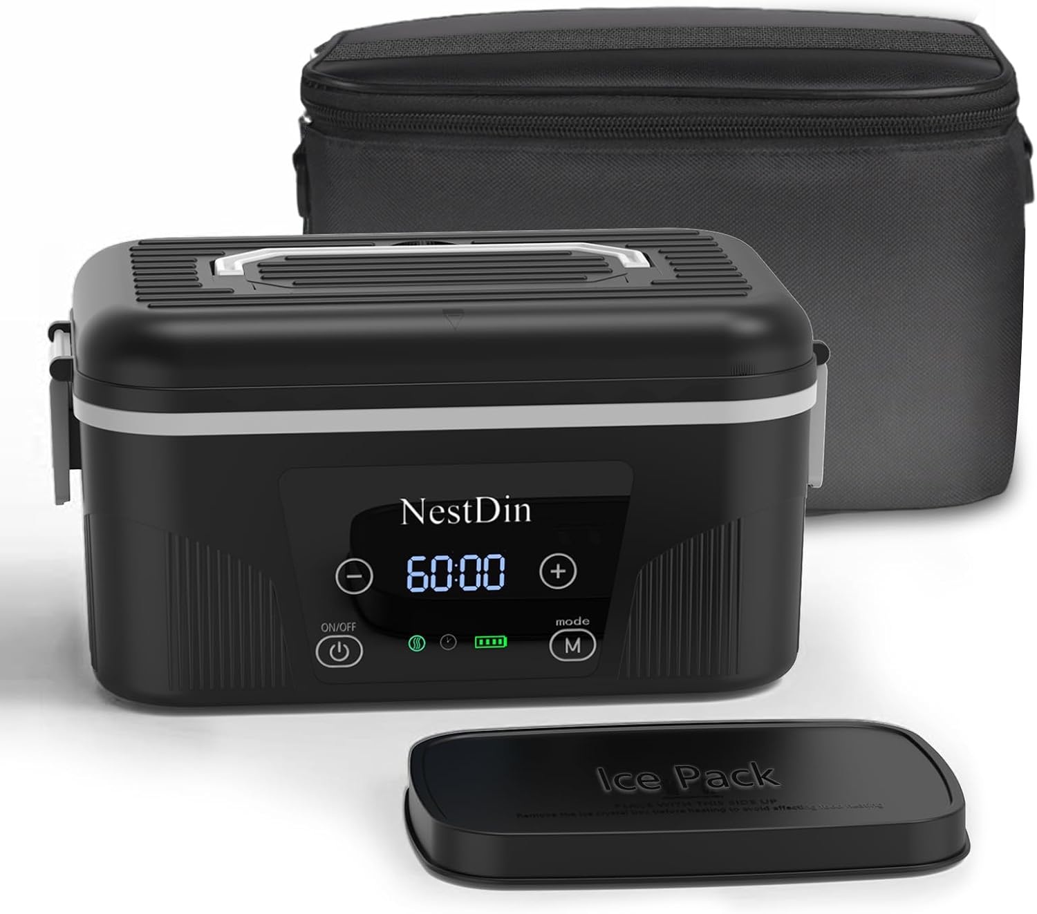 Cordless Heated Lunch Box: 1.4L Electric Food Warmer for Adults