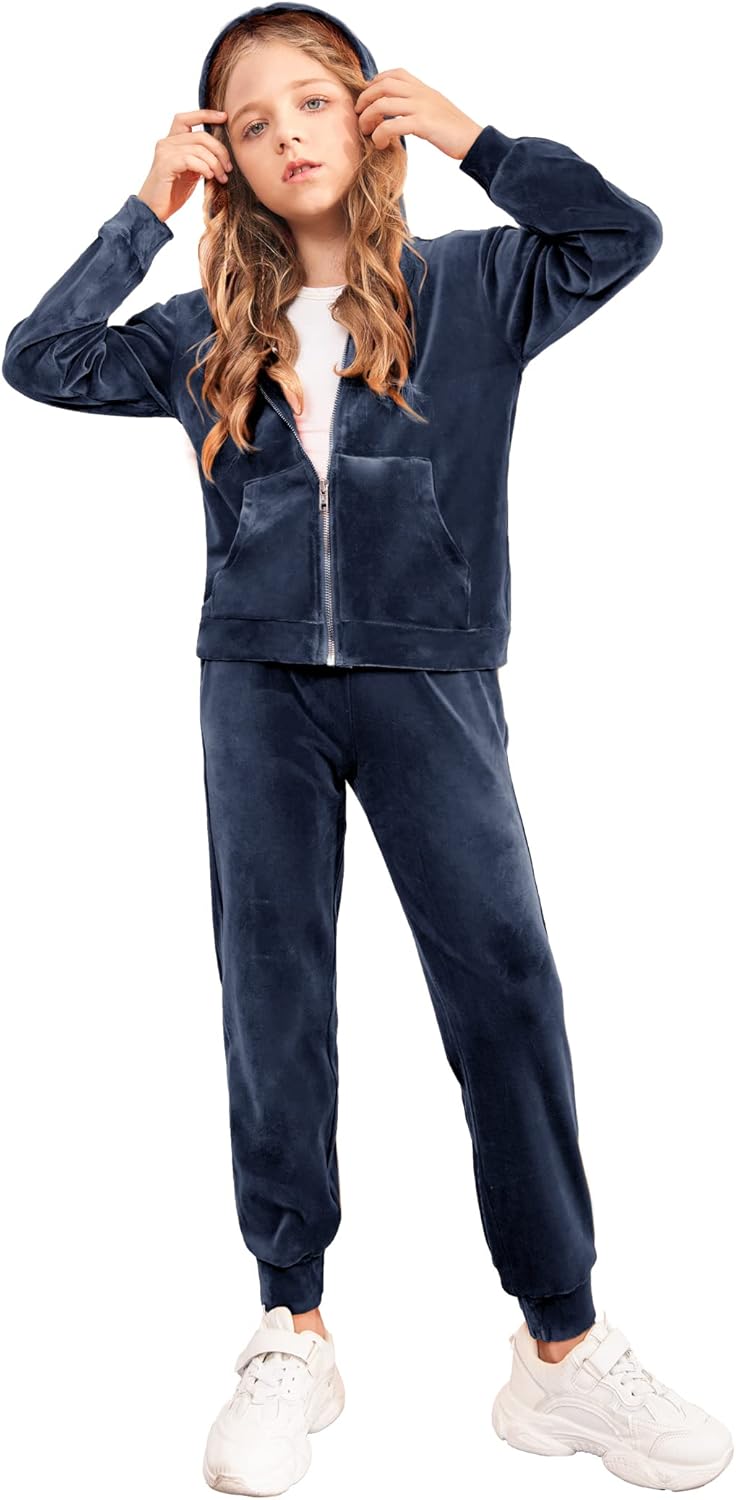 Arshiner Girls Velour Tracksuit Hoodie and Jogger Set Review
