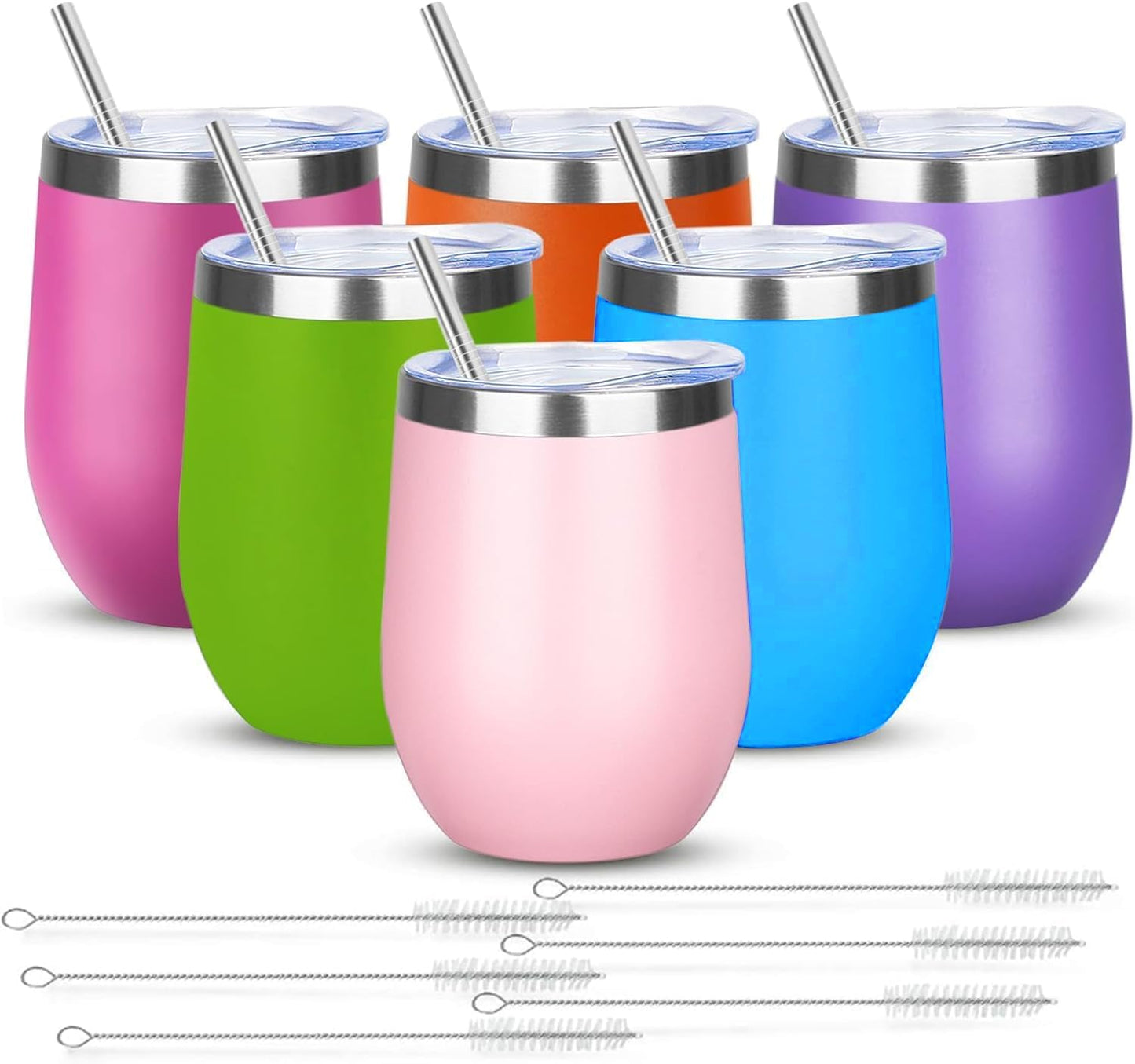 12oz Stainless Steel Wine Tumblers for Hot and Cold Drinks