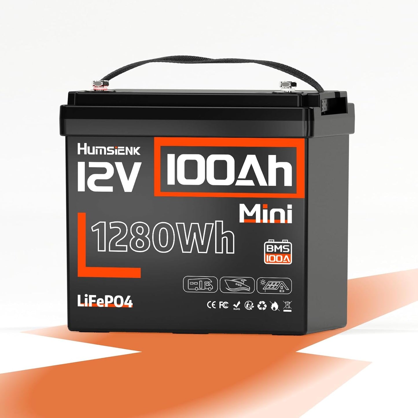 12V 100Ah Mini LiFePO4 Battery for RVs and Off-grid Living