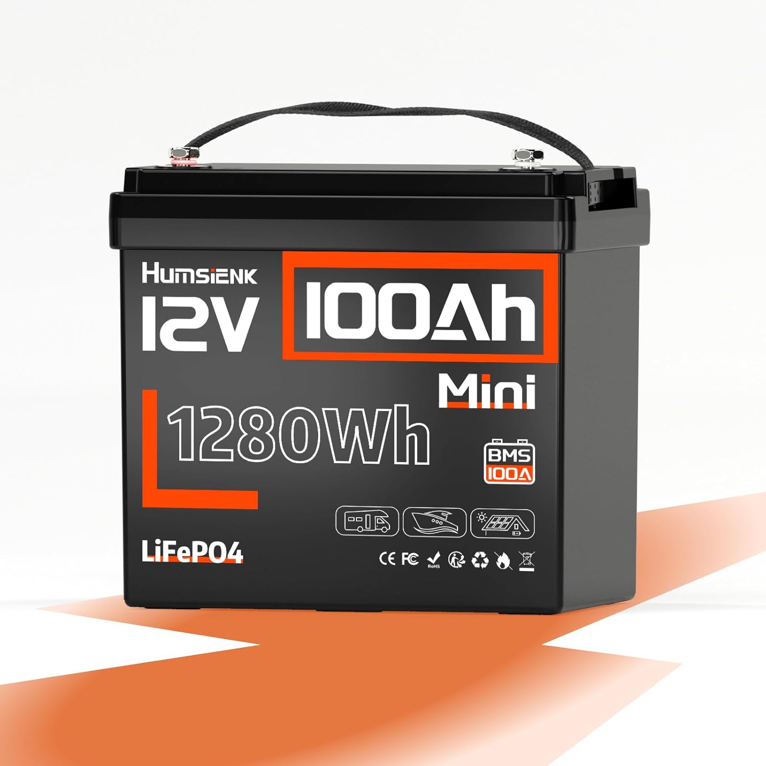 12V 100Ah Mini LiFePO4 Battery for RVs and Off-grid Living