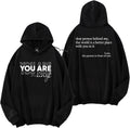 Unisex Red Hoodie - You Are Enough Graphic Print
